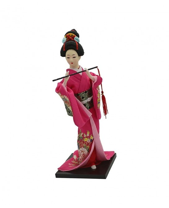 12 "Vintage Japanese Geisha Doll Female Model Figure with Pink Kimono $38.30 Dolls