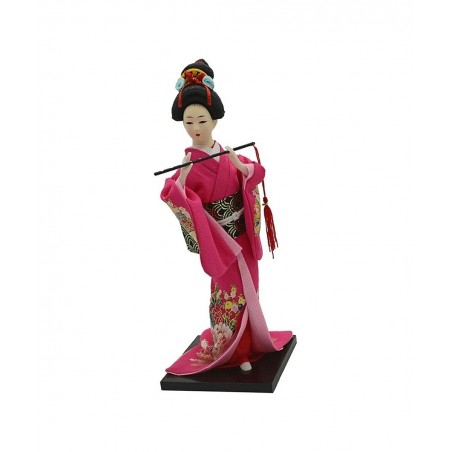 12 "Vintage Japanese Geisha Doll Female Model Figure with Pink Kimono $38.30 Dolls