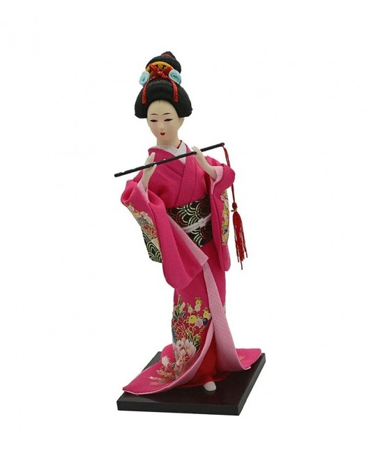 12 "Vintage Japanese Geisha Doll Female Model Figure with Pink Kimono $38.30 Dolls