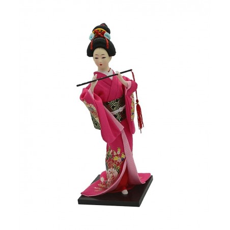 12 "Vintage Japanese Geisha Doll Female Model Figure with Pink Kimono $38.30 Dolls