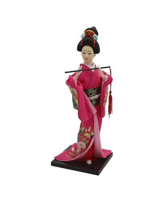 12 "Vintage Japanese Geisha Doll Female Model Figure with Pink Kimono $38.30 Dolls