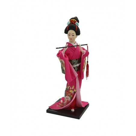 12 "Vintage Japanese Geisha Doll Female Model Figure with Pink Kimono $38.30 Dolls
