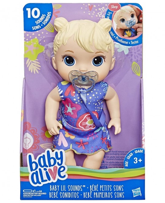 Baby Lil Sounds: Interactive Baby Doll for Girls & Boys Ages 3 & Up Makes 10 Sound Effects Including Giggles Cries Baby Doll ...