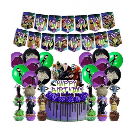 Birthday Party Supplies Party Decorations Set Includes Happy Birthday Banner Balloons Cake Toppers and Cupcake Toppers for Ki...