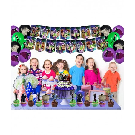 Birthday Party Supplies Party Decorations Set Includes Happy Birthday Banner Balloons Cake Toppers and Cupcake Toppers for Ki...