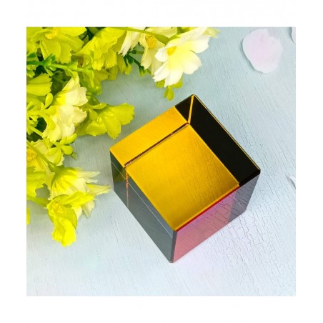 K9 Optical Crystal Mixing Color Cube Prism 2 Inch(50mm) Multi-Color Crystal Cube Prism Scientific Learning Color Cube Educati...