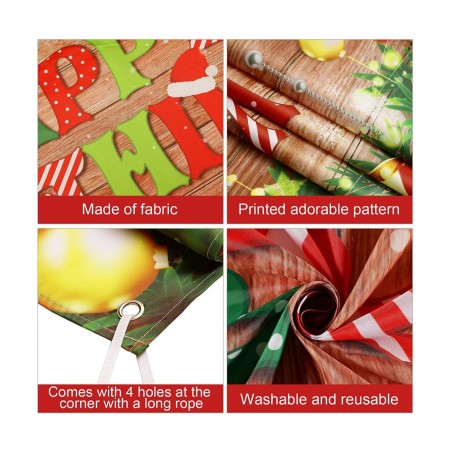 Christmas Birthday Theme Backdrop Merry Xmas Happy Birthday Background with Snowman and Gnome Pattern Xmas Birthday Photo Boo...