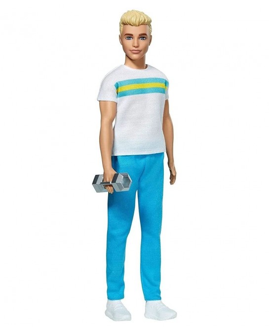 Ken 60th Anniversary Doll 2 in Throwback Workout Look with T-Shirt Athleisure Pants Sneakers & Hand Weight Kids 3 to 8 Years ...