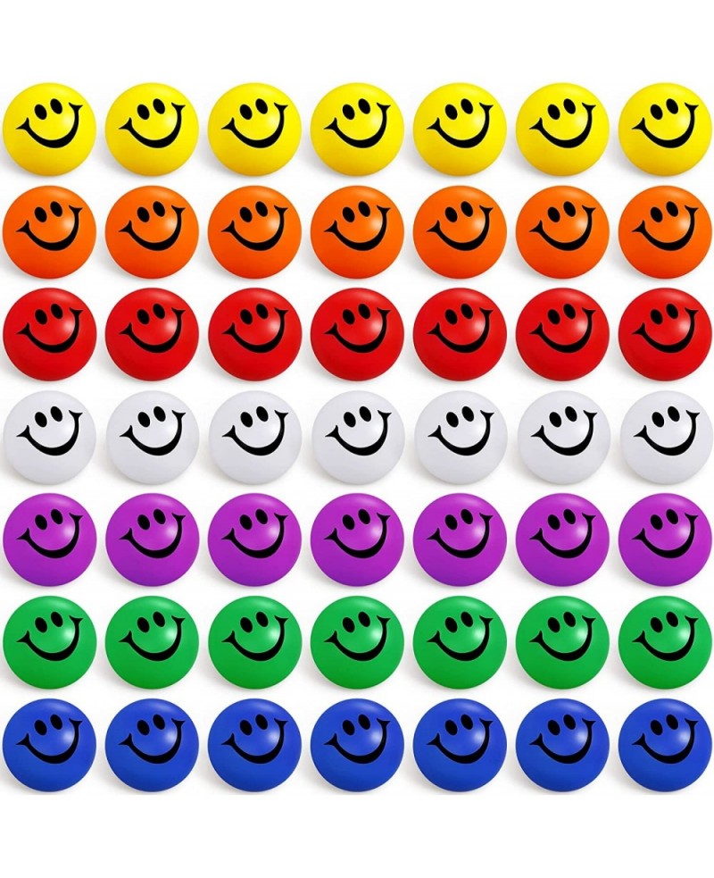 100 Pcs 1.2 Inch Mini Stress Balls Bulk Smile Face Stress Balls Neon Colored Small Stress Relief Foam Balls for Kids and Adul...