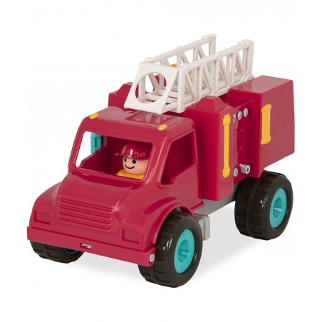 Fire Engine Truck with Working Movable Parts & 2 Firefighters Figurines - Toy Trucks For Toddlers 18M+ Red $18.89 Kids' Play ...