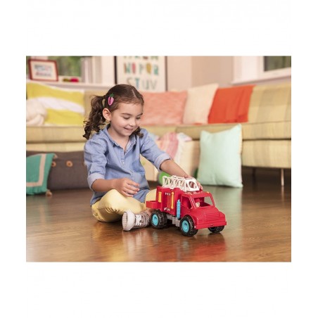 Fire Engine Truck with Working Movable Parts & 2 Firefighters Figurines - Toy Trucks For Toddlers 18M+ Red $18.89 Kids' Play ...