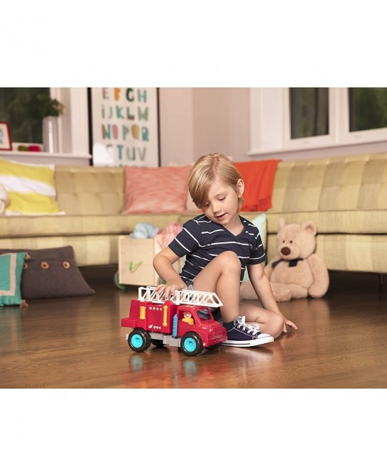 Fire Engine Truck with Working Movable Parts & 2 Firefighters Figurines - Toy Trucks For Toddlers 18M+ Red $18.89 Kids' Play ...