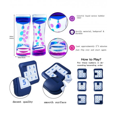 Fidget Toys Pack Push Pop Bubble Mochi Squishy Toys Set Stress Relief Toys for Kids Adults Anxiety Birthday Party Favor Goodi...