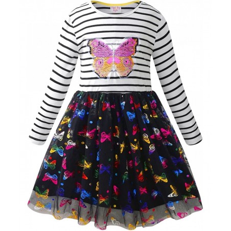 Tulle Dress for Girls Cute Casual Ruffle Princess Outfit Clothes Toddler/Little/Big Kid Girls Clothing Size 2-10T $35.10 Kids...