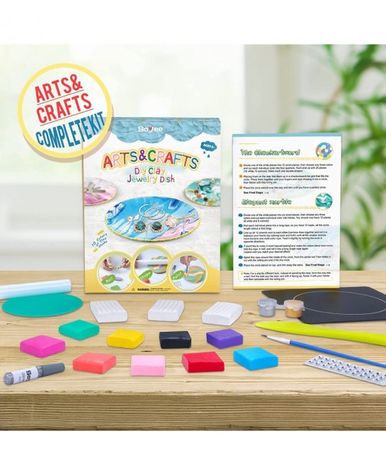 DIY Craft Kits Jewelry Dish Making Arts and Crafts for Girls Ages 8-12 Clay Art Projects Crafts for Kids - Teen Girl Gifts Cr...
