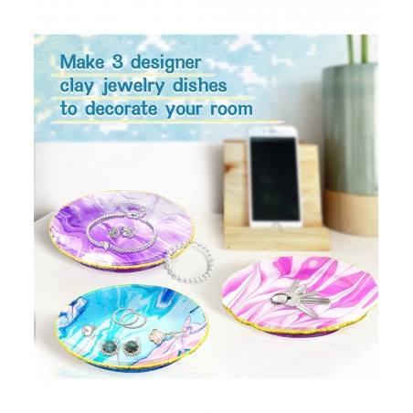DIY Craft Kits Jewelry Dish Making Arts and Crafts for Girls Ages 8-12 Clay Art Projects Crafts for Kids - Teen Girl Gifts Cr...