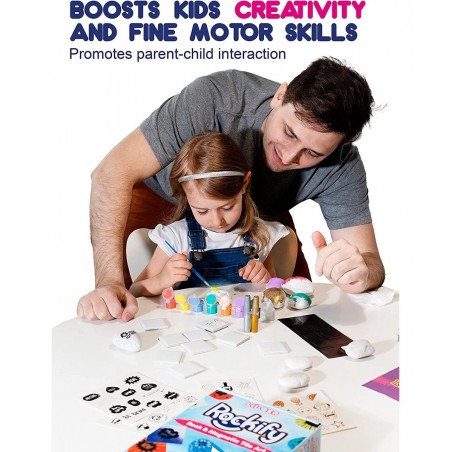 Li'l Gen Rock Painting Kit for Kids and Mini Ceramic Tile Painting Kit - Arts and Crafts for Kids Ages 6-12 - DIY Craft Kits ...