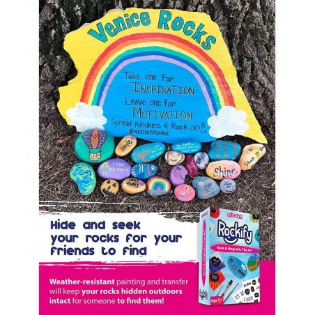 Li'l Gen Rock Painting Kit for Kids and Mini Ceramic Tile Painting Kit - Arts and Crafts for Kids Ages 6-12 - DIY Craft Kits ...