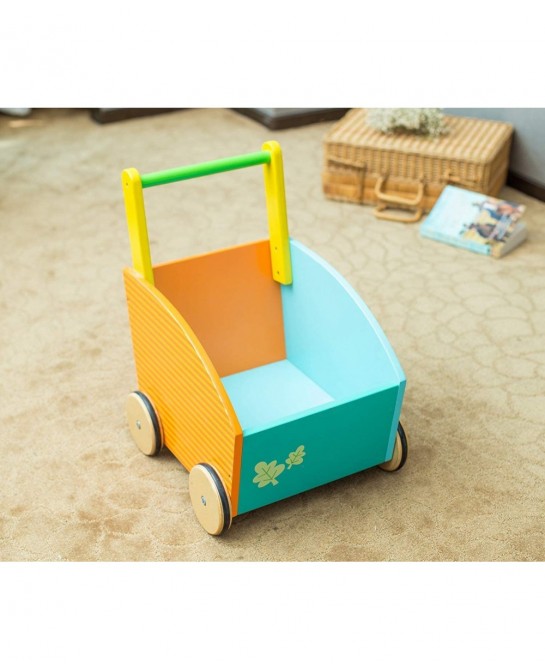 Baby Walker Kid Shopping Cart Walker Push Toy for 1-3 Years Old Infant Wooden Walker Sit to Stand Learning Walker Toddler Out...