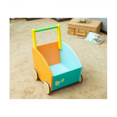 Baby Walker Kid Shopping Cart Walker Push Toy for 1-3 Years Old Infant Wooden Walker Sit to Stand Learning Walker Toddler Out...
