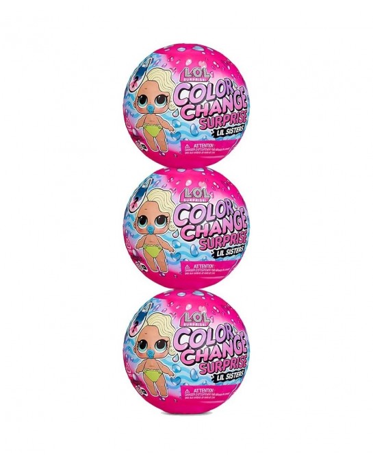 LOL Surprise Color Change Lil Sisters 3 Pack Exclusive with 5 Surprises in Each Including Outfits and Accessories for Collect...
