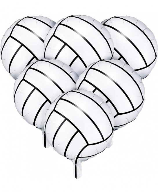 6 Pieces 18 Inches Volleyball Balloons Foil Mylar Volleyball Balloons Aluminum Foil Balloons for Birthday Party Sports Themed...