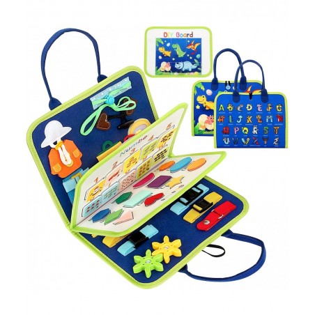 Busy Board Montessori Toys for Toddler Sensory Activity Board for Preschool Educational Learning Toys Toddler Travel Toys for...