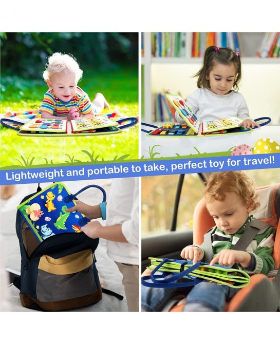 Busy Board Montessori Toys for Toddler Sensory Activity Board for Preschool Educational Learning Toys Toddler Travel Toys for...