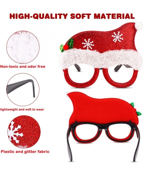 15 Pcs Christmas Glasses Frame Holiday Party Eyeglasses Frames Christmas Decoration Christmas Photo Props Eyewear Christmas P...