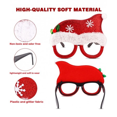 15 Pcs Christmas Glasses Frame Holiday Party Eyeglasses Frames Christmas Decoration Christmas Photo Props Eyewear Christmas P...