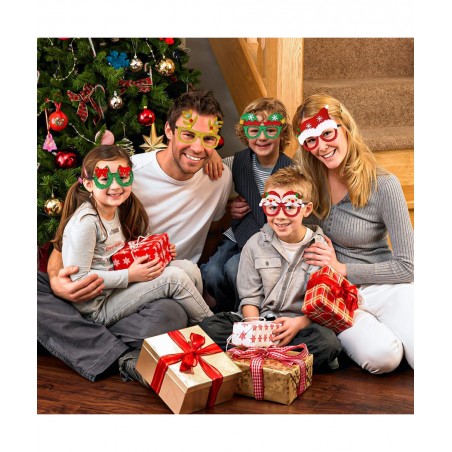 15 Pcs Christmas Glasses Frame Holiday Party Eyeglasses Frames Christmas Decoration Christmas Photo Props Eyewear Christmas P...
