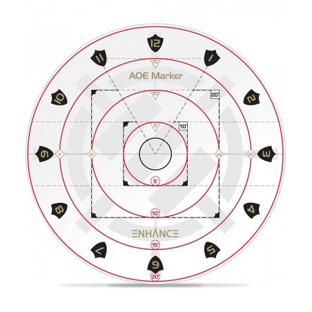 Spell AOE Damage Marker for Tabletop RPG Games - D&D Area of Effect Template Quickly Determines Spell Effects on 1" Grid Batt...