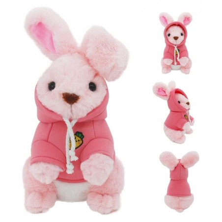 Bunny Stuffed Animal 13.8 Inch Height Weighted Plush Hoodie Rabbit Toy Exclusive Easter Gift Huggable Baby Plushible for Kids...