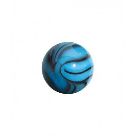 Large 2" (50mm) Dinosaur Egg Toe Breaker Blue on Blue Swirl Glass Marble w/Stand $18.15 Dice & Marble Games