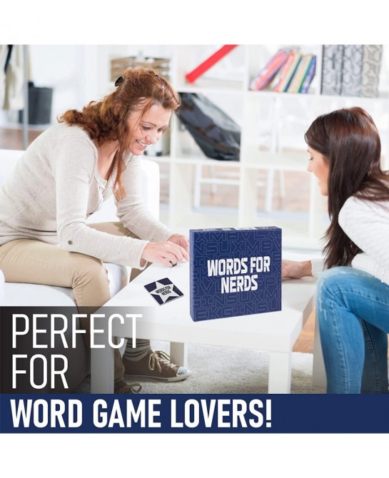 Words for Nerds - Competitive Word Building Card Game Ultimate Board Game for Word Lovers Perfect for a Party or Game Night w...