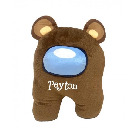 Personalized Among Us Plush - Brown Bear Character Stuffed Keepsake with Custom Name $34.88 Stuffed Animals & Teddy Bears