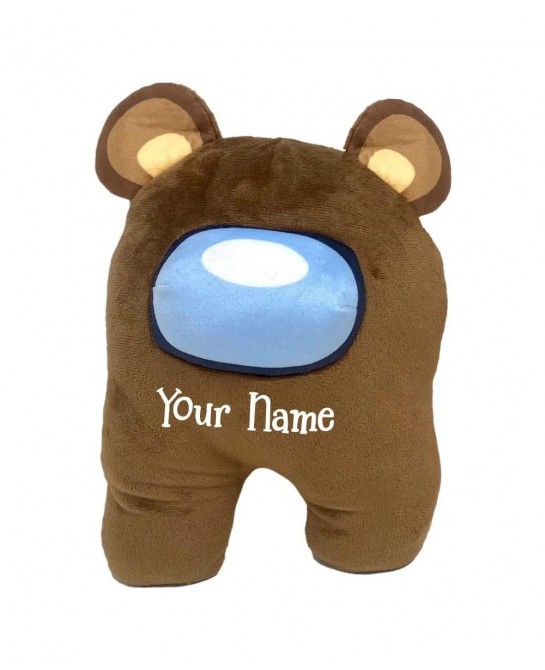 Personalized Among Us Plush - Brown Bear Character Stuffed Keepsake with Custom Name $34.88 Stuffed Animals & Teddy Bears