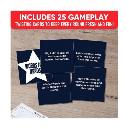 Words for Nerds - Competitive Word Building Card Game Ultimate Board Game for Word Lovers Perfect for a Party or Game Night w...