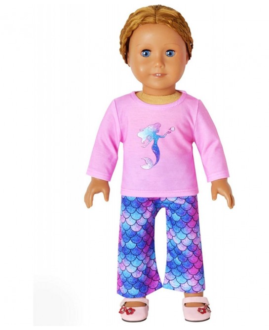 QPANCY Matching Girls&Dolls Pjs Set Kids Pajamas Long Sleeve Fall Winter Sleepwear $48.44 Dolls
