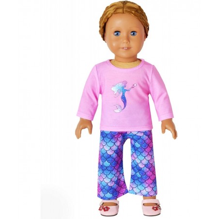 QPANCY Matching Girls&Dolls Pjs Set Kids Pajamas Long Sleeve Fall Winter Sleepwear $48.44 Dolls
