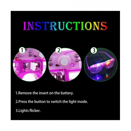 50PCS Led Light Up Glasses 6 Colors Glow Party Favors LED Neon Glow Glasses Glow in The Dark Party Supplies Led Glasses Rave ...