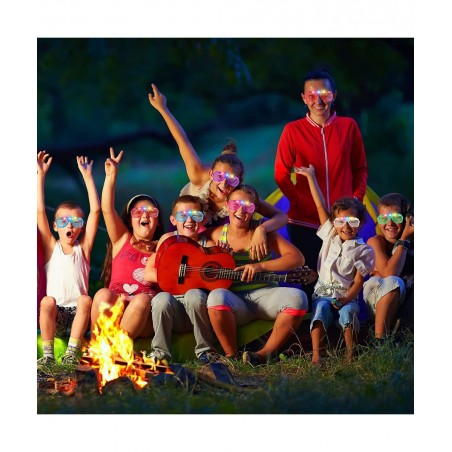 50PCS Led Light Up Glasses 6 Colors Glow Party Favors LED Neon Glow Glasses Glow in The Dark Party Supplies Led Glasses Rave ...