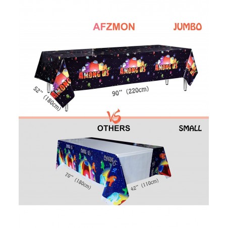 Among US Tablecloth Extra-Large 52”x90” Disposable Video US Table Cover Ideal for Birthday Party Supplies Decoration $16.88 K...
