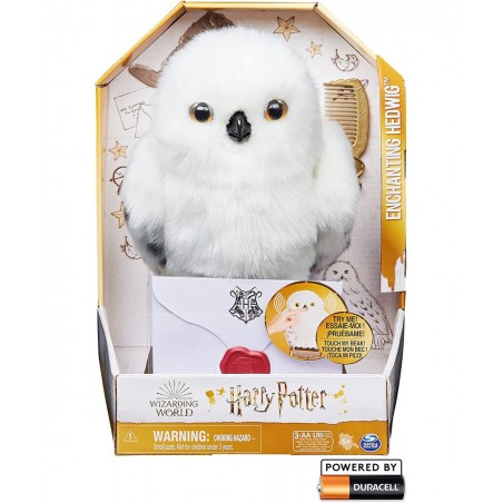 Harry Potter Enchanting Hedwig Interactive Owl with Over 15 Sounds and Movements and Hogwarts Envelope Kids Toys for Ages 5 a...