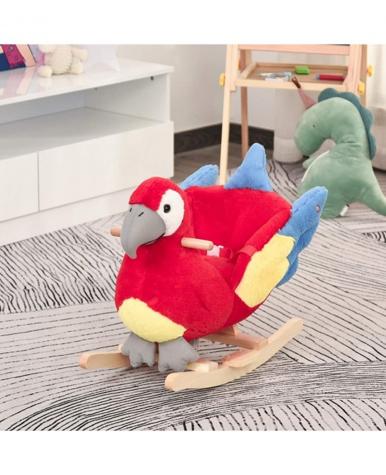 Kids Ride-On Rocking Horse Toy Parrot Style Rocker with Fun Music & Soft Plush Fabric for Children 18-36 Months $115.45 Rocki...