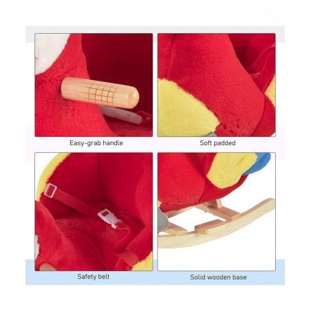Kids Ride-On Rocking Horse Toy Parrot Style Rocker with Fun Music & Soft Plush Fabric for Children 18-36 Months $115.45 Rocki...