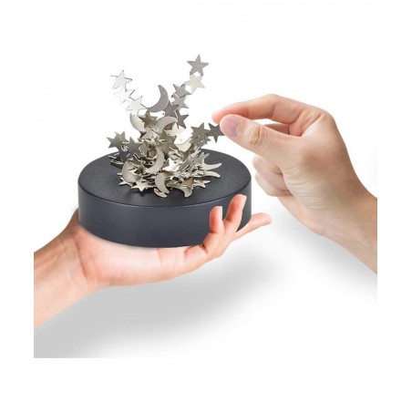 Magnetic Moons and Stars Sculpture Set of 2 Fun Office Desk Accessories Stress-Relief Magnet Fidget Toys for Adults Stocking ...