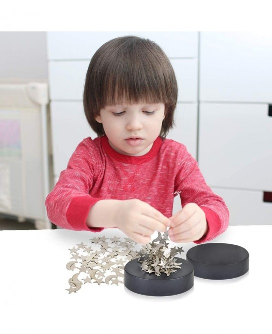 Magnetic Moons and Stars Sculpture Set of 2 Fun Office Desk Accessories Stress-Relief Magnet Fidget Toys for Adults Stocking ...
