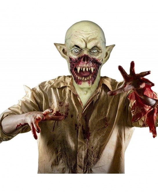 Vampire Mask Scary Dracula Monster Halloween Costume Party Horror Demon Zombie (earthy yellow) $28.63 Kids' Dress-Up Accessories