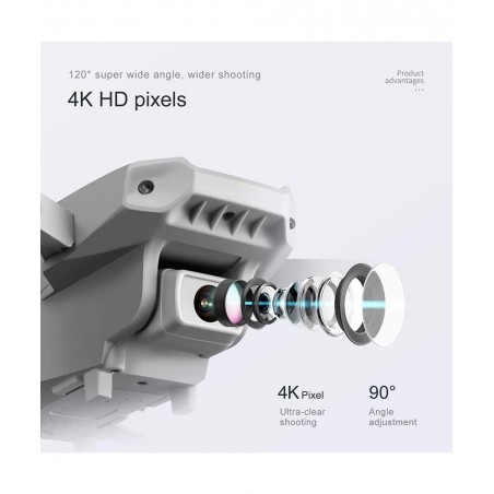 Mini Drone with Dual Camera for Adults KK5 WiFi FPV Drone with 4K HD Camera RC Quadcopter with 360° Flip Gesture Photo/Video ...